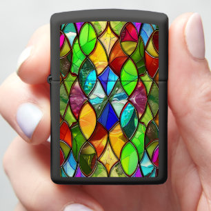 Bright Stained Glass Statement Zippo Lighter