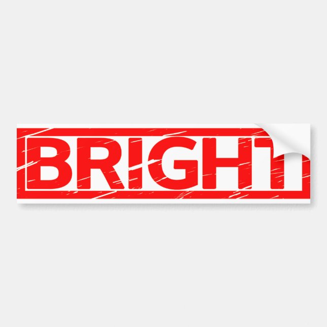 Bright Stamp Bumper Sticker (Front)