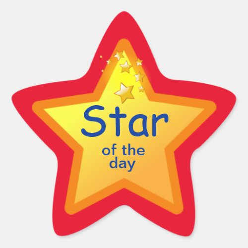 Bright Star of the Day Stickers for Students