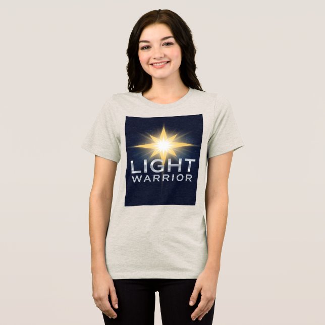 Bright Star Shine Light Warrior Women's Tri-Blend Shirt (Front Full)