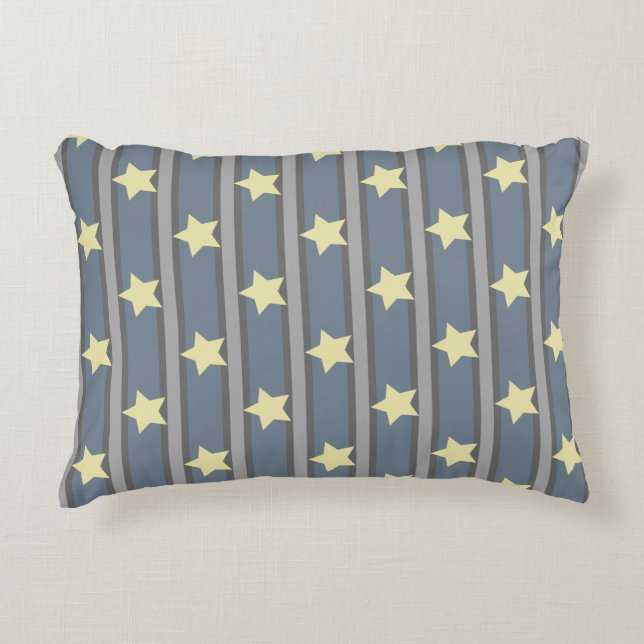 Bright Star Striped Accent Pillow (Front)