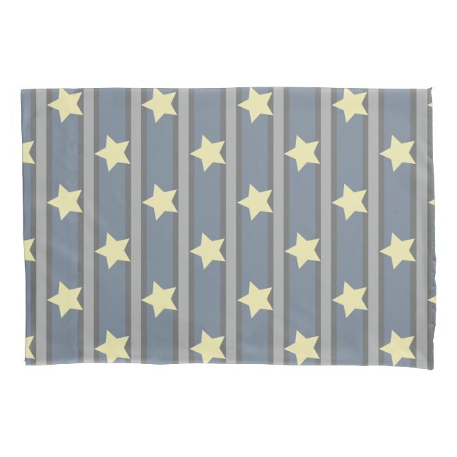 Bright Star Striped Pillow Case (Front)
