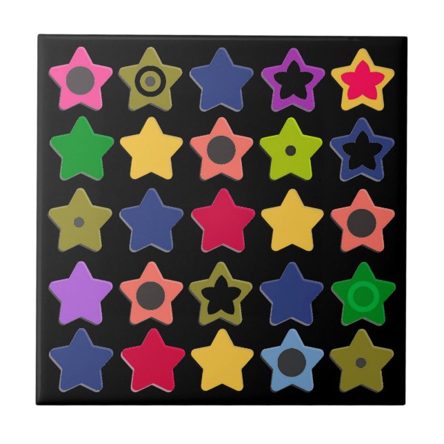 Bright stars ceramic tile (Front)