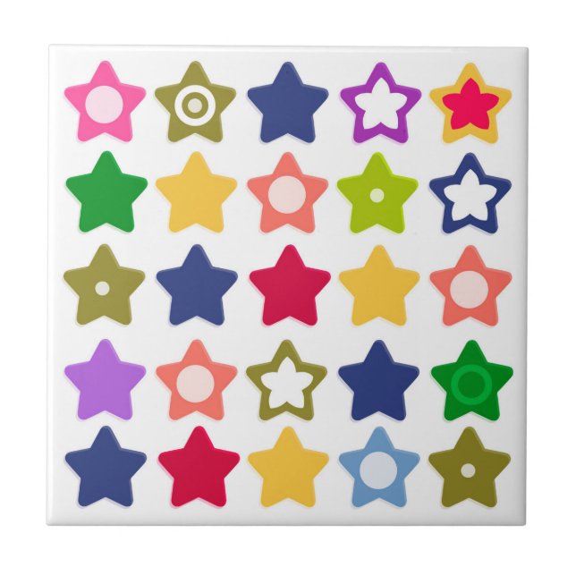 Bright stars ceramic tile (Front)