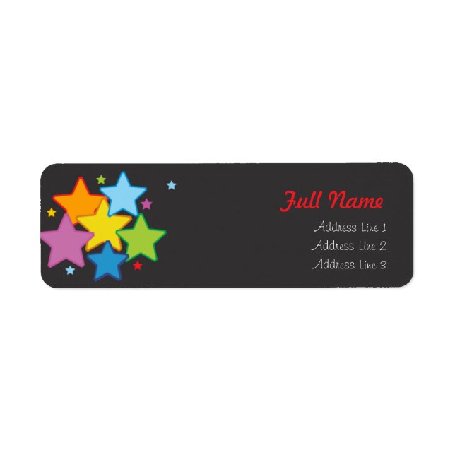 Bright Stars -christmas address labels (Front)