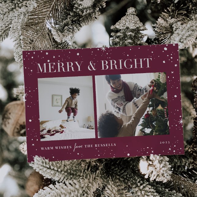 Bright Stars | Merry & Bright Photo Holiday Card (Creator Uploaded)