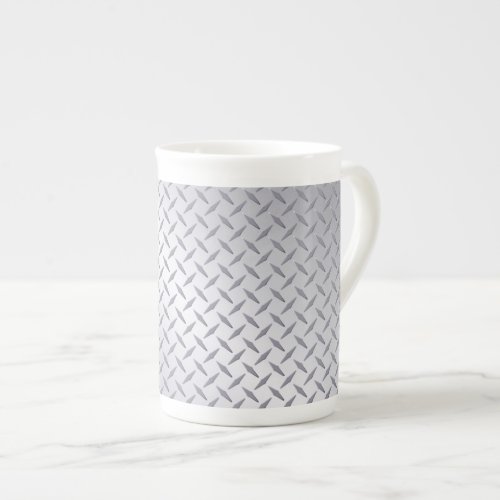 Bright Steel Diamond Plate Background Bone China Mug