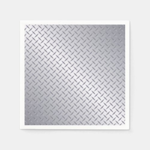 Bright Steel Diamond Plate Background Napkins