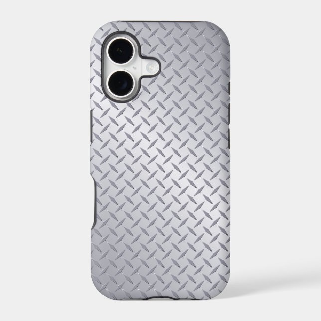 Bright Steel Diamond Plate Case-Mate iPhone Case (Back)