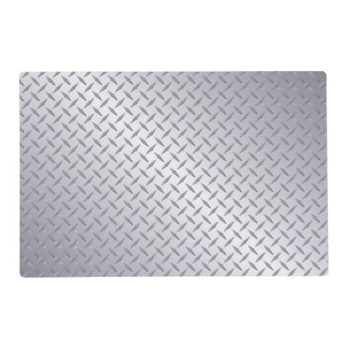 Bright Steel Diamond Plate Look Placemat