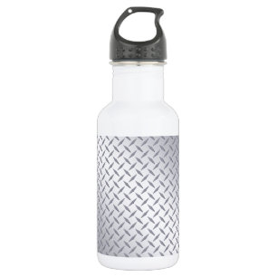 Bright Steel Diamond Plate Stainless Steel Water Bottle