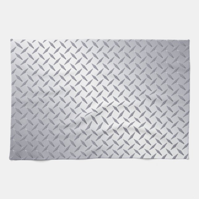 Bright Steel Diamond Plate Towel (Horizontal)