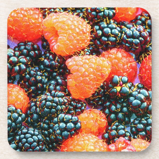 "Bright Strawberry" Cute Photo. Buy Now Beverage Coaster (Front)
