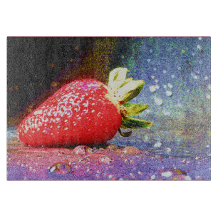 "Bright Strawberry" Cute Photo. Buy Now Cutting Board