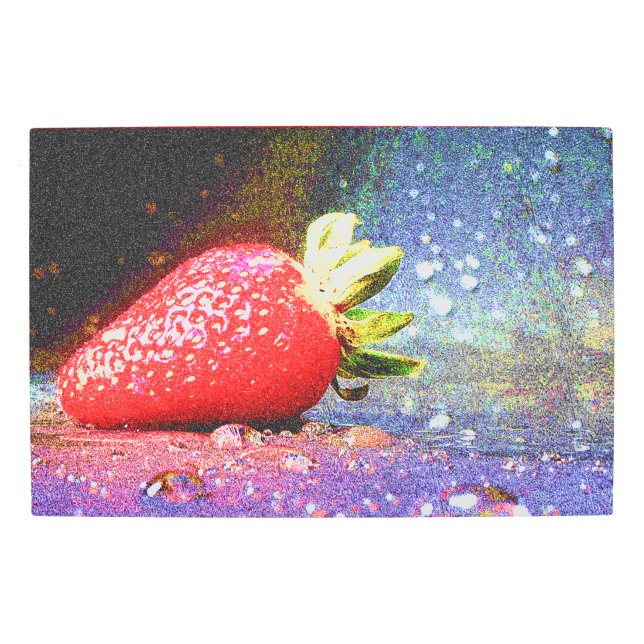 "Bright Strawberry" Cute Photo. Buy Now Metal Print (Front)
