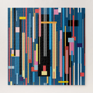 Bright Stripe Abstract Pattern Jigsaw Puzzle