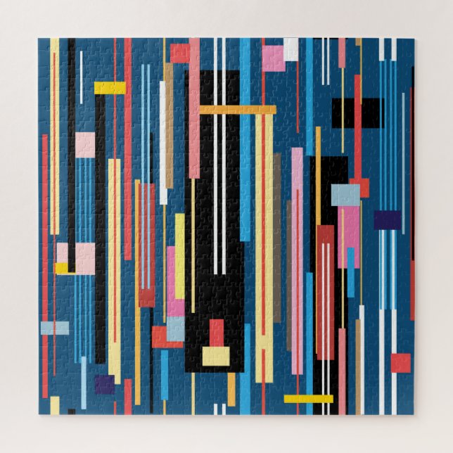 Bright Stripe Abstract Pattern Jigsaw Puzzle (Vertical)
