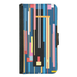 Bright Stripe Abstract Pattern Samsung Galaxy S5 Wallet Case