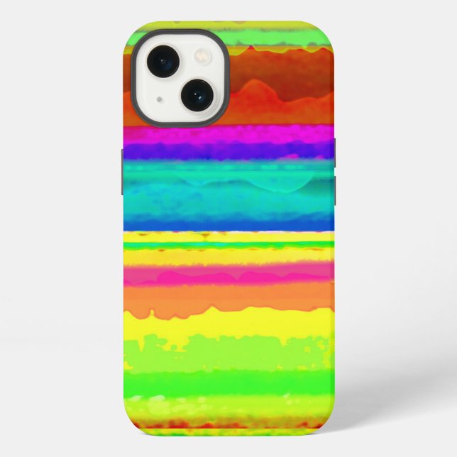 Bright Stripe Iphone Case (Back)