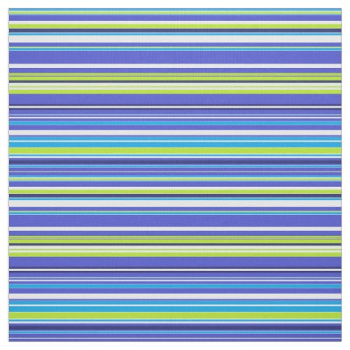 Bright Stripe Pattern Geometric Modern Blue Lime Fabric