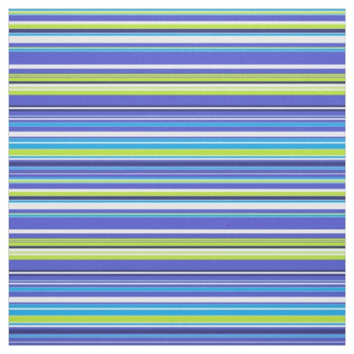 Bright Stripe Pattern Geometric Modern Blue Lime Fabric