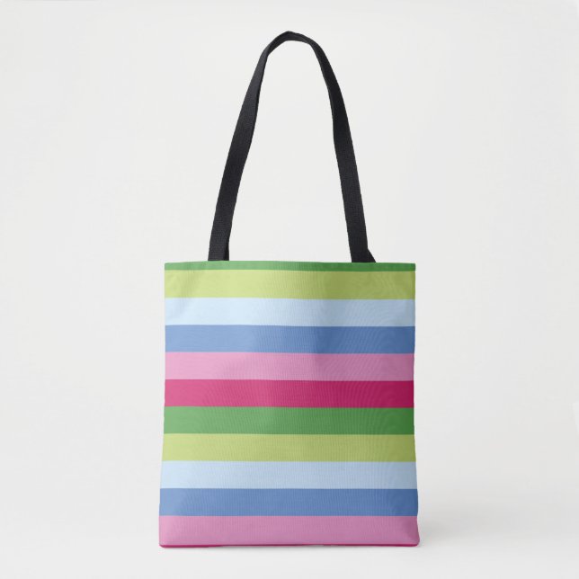Bright Stripe Tote Bag (Front)
