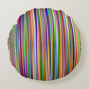 Bright Stripes Round Pillow