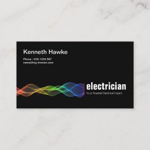 Bright Stunning Electrical Pulse Electrician Business Card