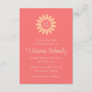 Bright Stylized Sunflower Feminine Baptism