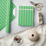 Bright Summer Apple Green Ombre Stripes Wrapping Paper