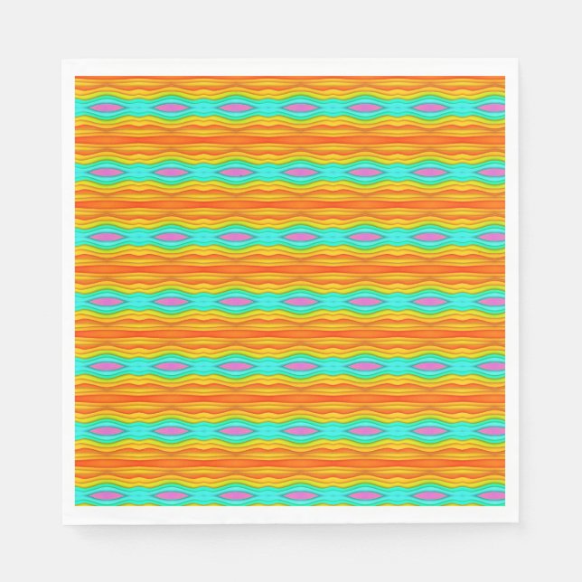 Bright Summer Colored Abstract Napkins (Front)