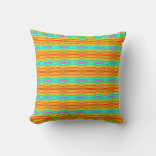 Bright Summer Colored Abstract Outdoor Pillow