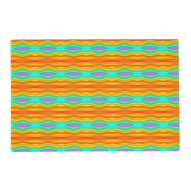 Bright Summer Colored Abstract  Placemat (Front)