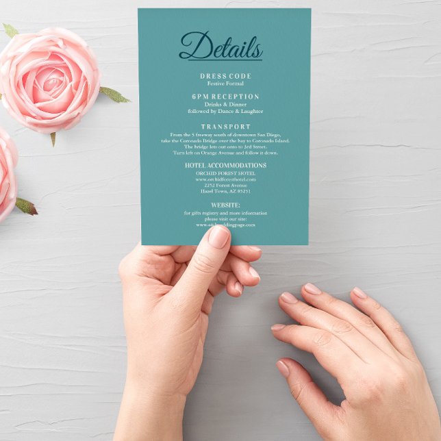 Bright Summer colorful Wedding Details Enclosure (Creator Uploaded)