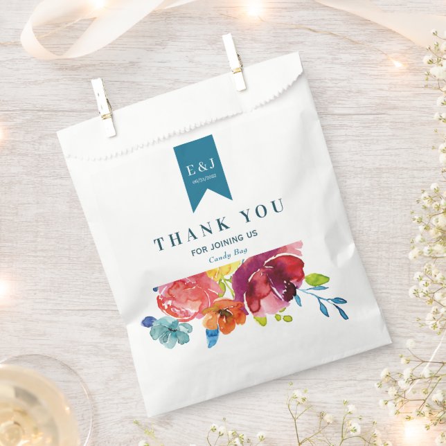 Bright Summer colorful Wedding Favor Bag (Clipped)
