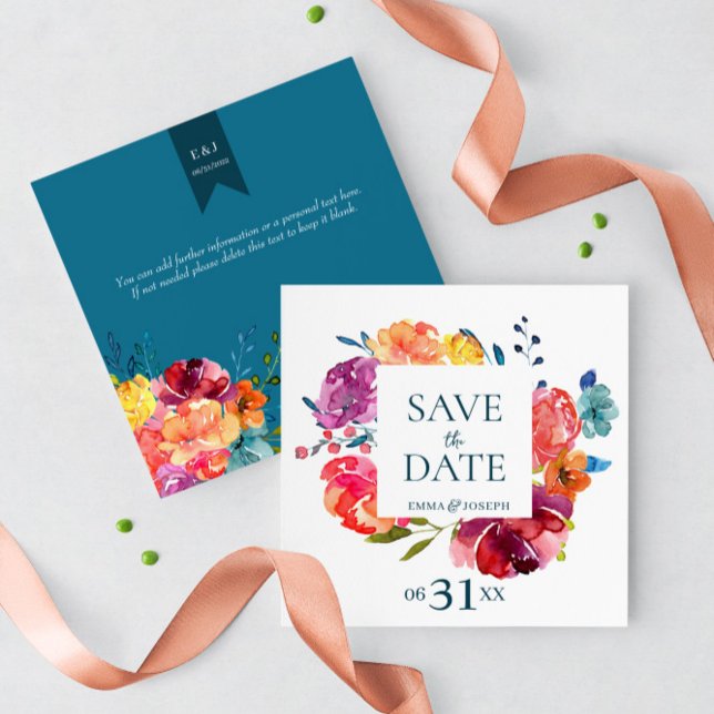 Bright Summer colorful Wedding "Save the Date" Invitation (Creator Uploaded)