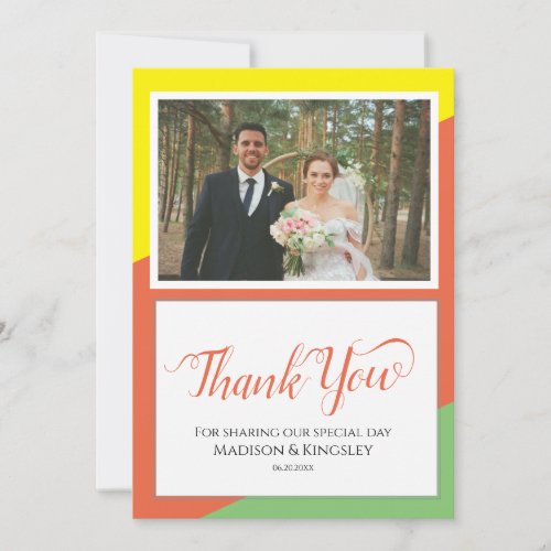 Bright Summer Colors Digital Thank You Card