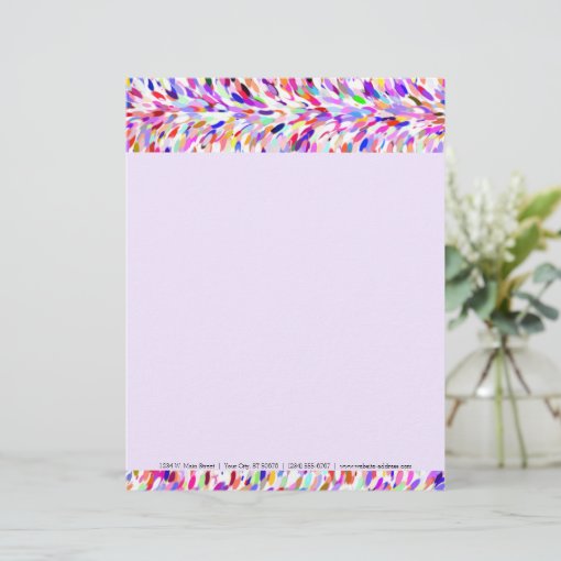 Bright Summer Colors Paint Splatter Pattern Letterhead R539cfa18c52d4066b6e7f1713dc6e962 Tcx2j 510 