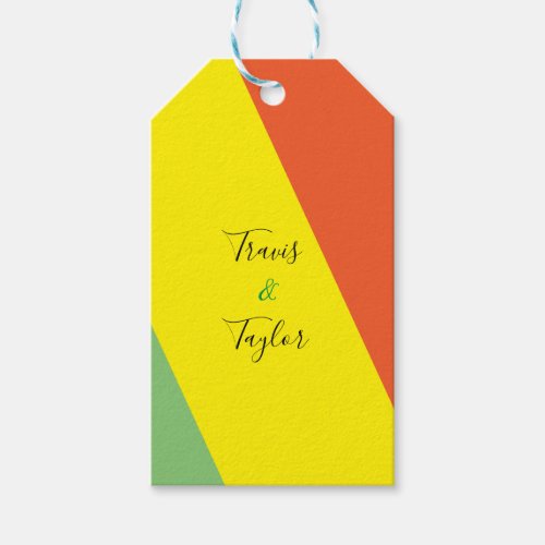 Bright Summer Colors Wedding Gift Tags