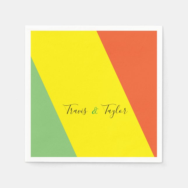 Bright Summer Colors Wedding Napkins (Front)