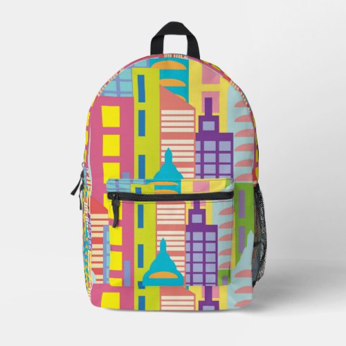 Bright Summer Day Modern City Printed Backpack