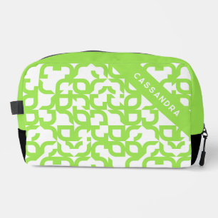 Bright Summer Lime Green Midcentury Art Pattern Dopp Kit