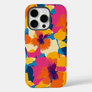 Bright Summer Modern Floral Pattern iPhone 16 Pro Case
