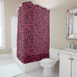 Bright Summer Pink Leopard Shower Curtain at Zazzle