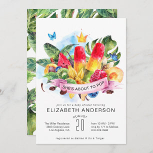 Bright Summer Popsicle Baby Shower Invitation