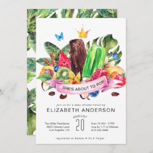 Bright Summer Popsicle Baby Shower Invitation