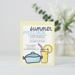 Bright Summer Potluck Invitation | Zazzle