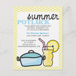 Bright Summer Potluck Invitation