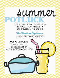 Potluck Invitations Zazzle