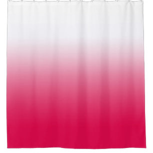 Bright summer red and white gradient ombre shower curtain